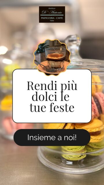 Ci sono momenti in cui sai esattamente chi chiamare… 📞

Un problema alla macchina? Il meccanico. 
Un dente che fa male? Il dentista. 
Un guasto in casa? Il tecnico.

Ma se il problema è quella voglia improvvisa di qualcosa di dolce… beh, sai già chi chiamare. 😋🥐

Pasticcini, torte, monoporzioni e tante specialità preparate ogni giorno nel nostro laboratorio, pronte a rendere un po’ più dolce la tua giornata.

Noi ci mettiamo la dolcezza, tu devi solo scegliere. 🤎

Ti aspettiamo da Fratelli D’Antonio!

#FratelliDAntonio #PasticceriaTerni #Terni #PasticceriaArtigianale #Dolci #Pasticceria